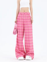 Load image into Gallery viewer, &#39;Ain&#39;t Your Barbie&#39; Barbie Checked Oversized Pink Pants AlielNosirrah
