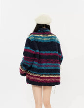 Load image into Gallery viewer, ‘Alien Seaweed’ Contrast Striped Plush Cotton Jacket AlielNosirrah
