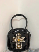 Load image into Gallery viewer, &#39;Amber&#39; Handmade Rhinestone Cross Handbag AlielNosirrah

