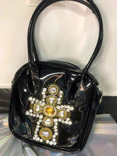 Load image into Gallery viewer, &#39;Amber&#39; Handmade Rhinestone Cross Handbag AlielNosirrah
