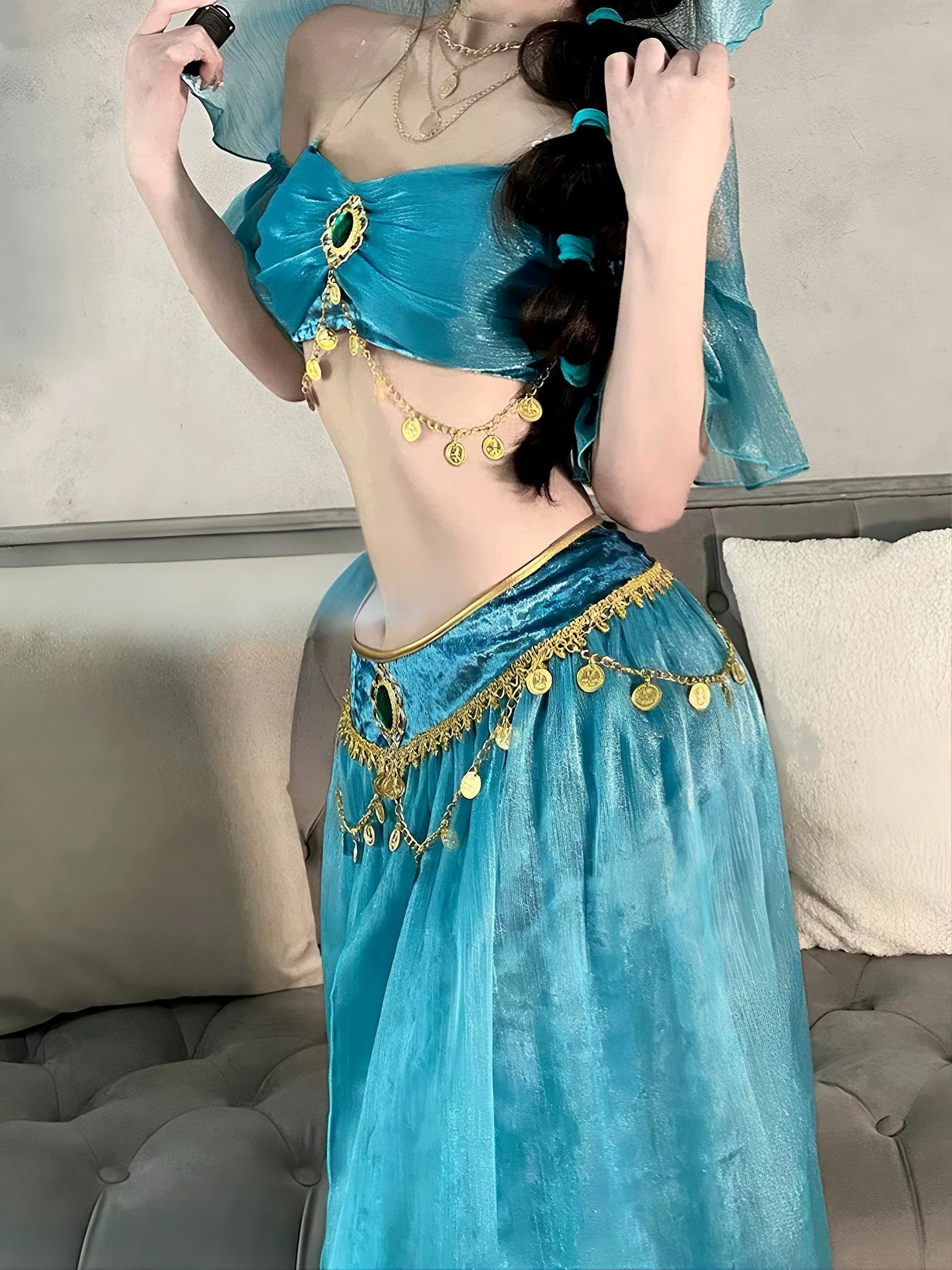 'White Rabbit' Wonderland Halloween Striped Bunny Ear Costume Set AlielNosirrah