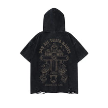 Load image into Gallery viewer, &#39;Bad Nature&#39; Dark Grunge Cat Ears Distressed Shirts AlielNosirrah
