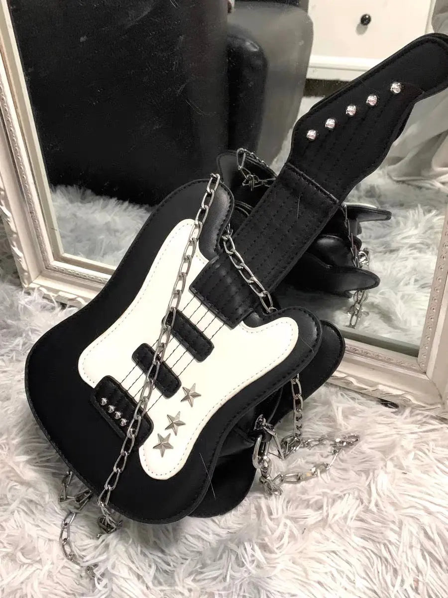 'Bass' Kawaii Y2k Guitar Shape Bag AlielNosirrah