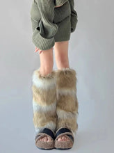 Load image into Gallery viewer, &#39;Beasts&#39; Aliyah Core Fluffy Vegan Faux Fur Leg Warmers AlielNosirrah
