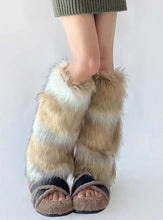 Load image into Gallery viewer, &#39;Beasts&#39; Aliyah Core Fluffy Vegan Faux Fur Leg Warmers AlielNosirrah
