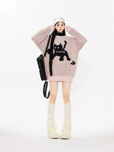 Load image into Gallery viewer, &#39;Black Cat Market&#39; Cat Prints Sweater AlielNosirrah
