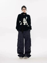 Load image into Gallery viewer, &#39;Black Cat Market&#39; Cat Prints Sweater AlielNosirrah
