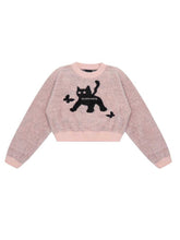Load image into Gallery viewer, &#39;Black Cat Market&#39; Cat Prints Sweater AlielNosirrah
