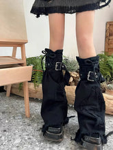 Load image into Gallery viewer, &#39;Black Jeans&#39; Grunge Ripped Denim Leg Warmers AlielNosirrah
