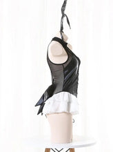 Load image into Gallery viewer, &#39;Black Rabbit&#39; Anime Girl Pu Leather Lace Up Lingerie AlielNosirrah
