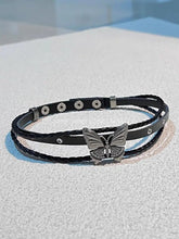 Load image into Gallery viewer, &#39;Butterfly Effect&#39; Dark Leather Butterfly Choker Necklace Set AlielNosirrah
