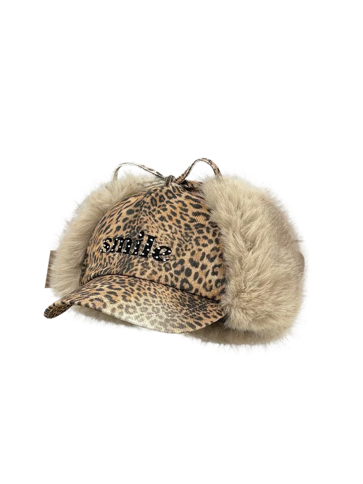 'Wild One' Y2k Streetstyle Fluffy Leopard Cap AlielNosirrah