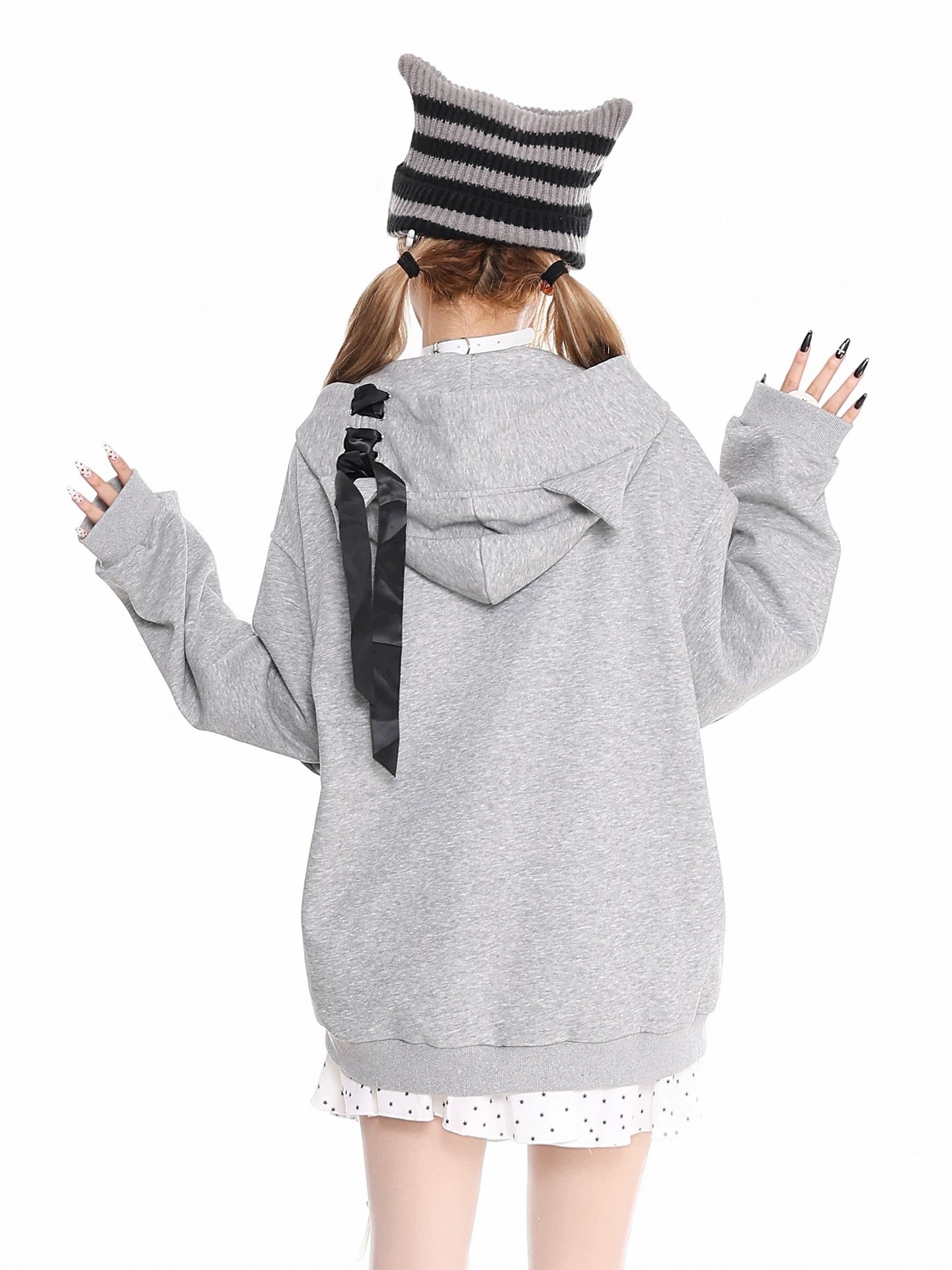 'Naughty Me' Kawaii Streetstyle Cat Ears Ribbon Sweater AlielNosirrah