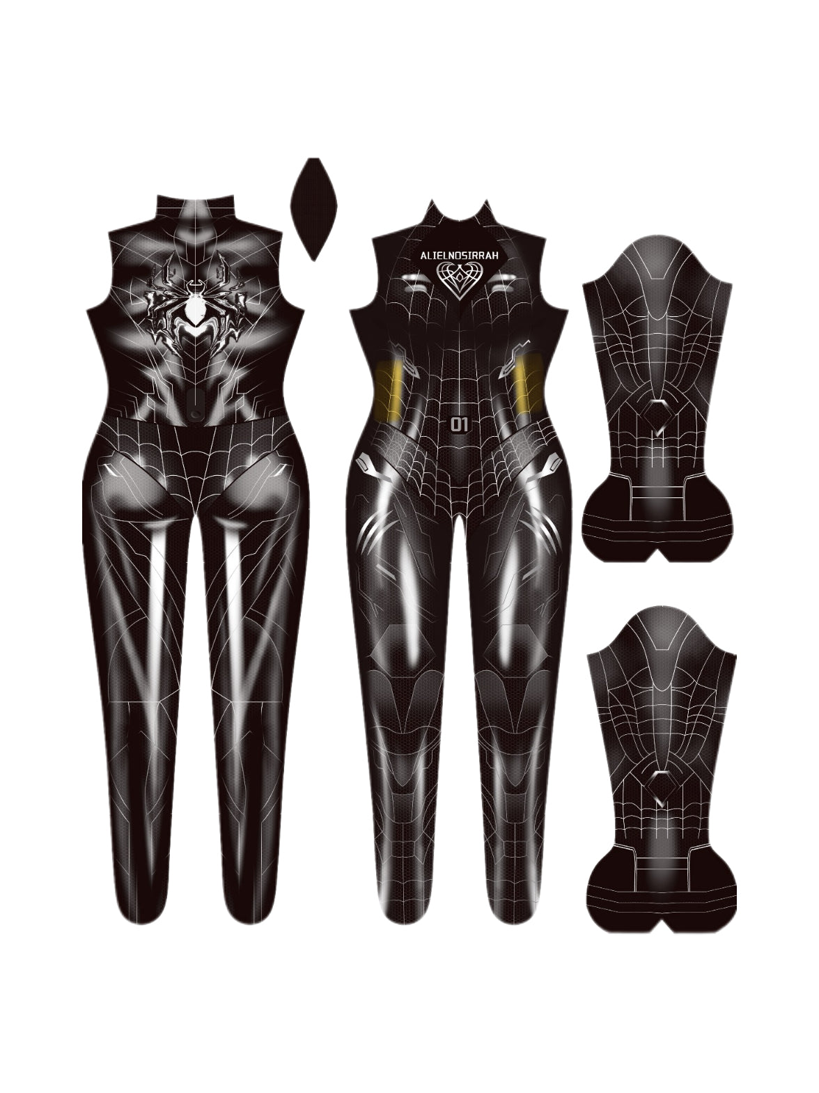 'Cyber Attack' Upgraded US Sized Stretchy Tight Costume Bodysuit AlielNosirrah