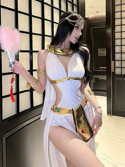 'White Rabbit' Wonderland Halloween Striped Bunny Ear Costume Set AlielNosirrah