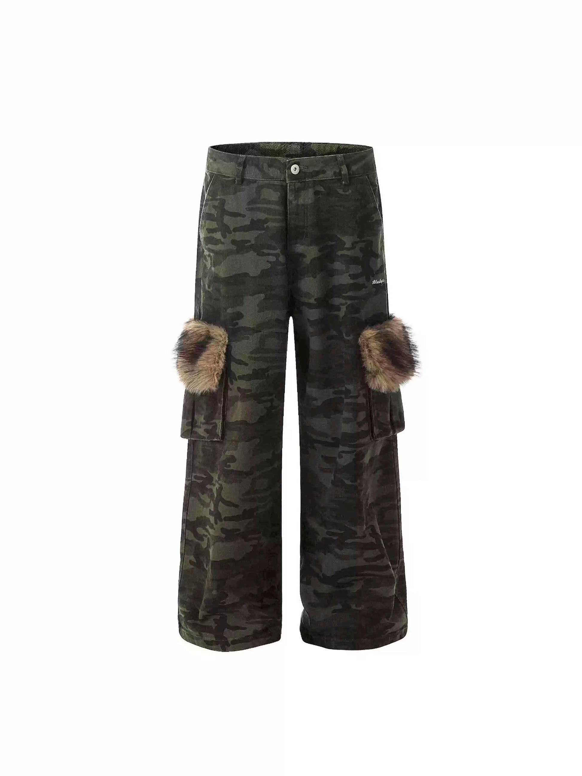 'Wild Hunt' Streetstyle Cargo Fur Camouflage Multi Pocket Pants AlielNosirrah