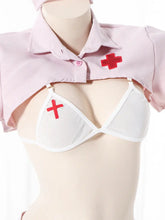 Load image into Gallery viewer, &#39;Caring Babe&#39; Nurse  Lace Up Bikini Costume AlielNosirrah
