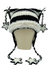 Load image into Gallery viewer, &#39;Cat Ear Braided&#39; Hat Hand-Knitted Star-Striped AlielNosirrah
