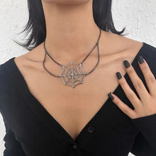 Load image into Gallery viewer, &#39;Catch Me&#39; Punk Spider Metal Necklace AlielNosirrah
