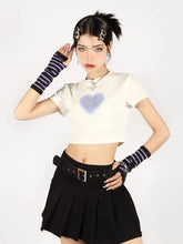 Load image into Gallery viewer, &#39;Cave Girl&#39; Grunge Printed Crop Gloves Shirts AlielNosirrah
