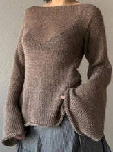 Load image into Gallery viewer, ‘Chocolate Croissant’ Chunky Knit Bell Sleeve Sweater AlielNosirrah
