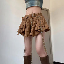 Load image into Gallery viewer, &#39;Cinnamon&#39; Grunge Maple Handy Hem Skirt AlielNosirrah
