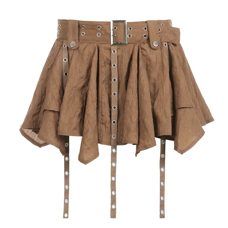 'Cinnamon' Grunge Maple Handy Hem Skirt AlielNosirrah