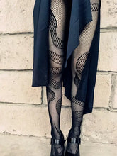 Load image into Gallery viewer, &#39;Clawless&#39; Dark Goth Snake Pattern Tights AlielNosirrah
