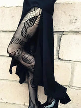 Load image into Gallery viewer, &#39;Clawless&#39; Dark Goth Snake Pattern Tights AlielNosirrah
