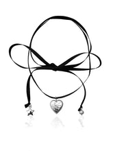 Load image into Gallery viewer, &#39;Cottage Babe&#39; Ribbon Pendants Lace Up Choker AlielNosirrah
