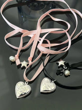 Load image into Gallery viewer, &#39;Cottage Babe&#39; Ribbon Pendants Lace Up Choker AlielNosirrah
