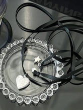 Load image into Gallery viewer, &#39;Cottage Babe&#39; Ribbon Pendants Lace Up Choker AlielNosirrah
