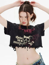 Load image into Gallery viewer, &#39;Creepier&#39; Dark Skull Ripped Graphic Shirts Tees AlielNosirrah

