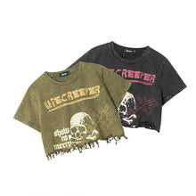 Load image into Gallery viewer, &#39;Creepier&#39; Dark Skull Ripped Graphic Shirts Tees AlielNosirrah
