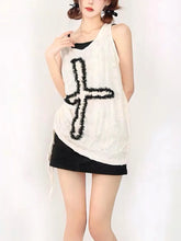 Load image into Gallery viewer, &#39;Cross&#39; Alt Drawstring Cross Tank Top AlielNosirrah
