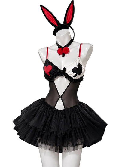 ‘Joker’ Sexy Halter Bunny Joker Girl Halloween Costume Sets
