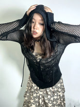 Load image into Gallery viewer, &#39;Deep Breathe&#39; Punk Mesh Hooded Jacket AlielNosirrah
