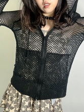 Load image into Gallery viewer, &#39;Deep Breathe&#39; Punk Mesh Hooded Jacket AlielNosirrah
