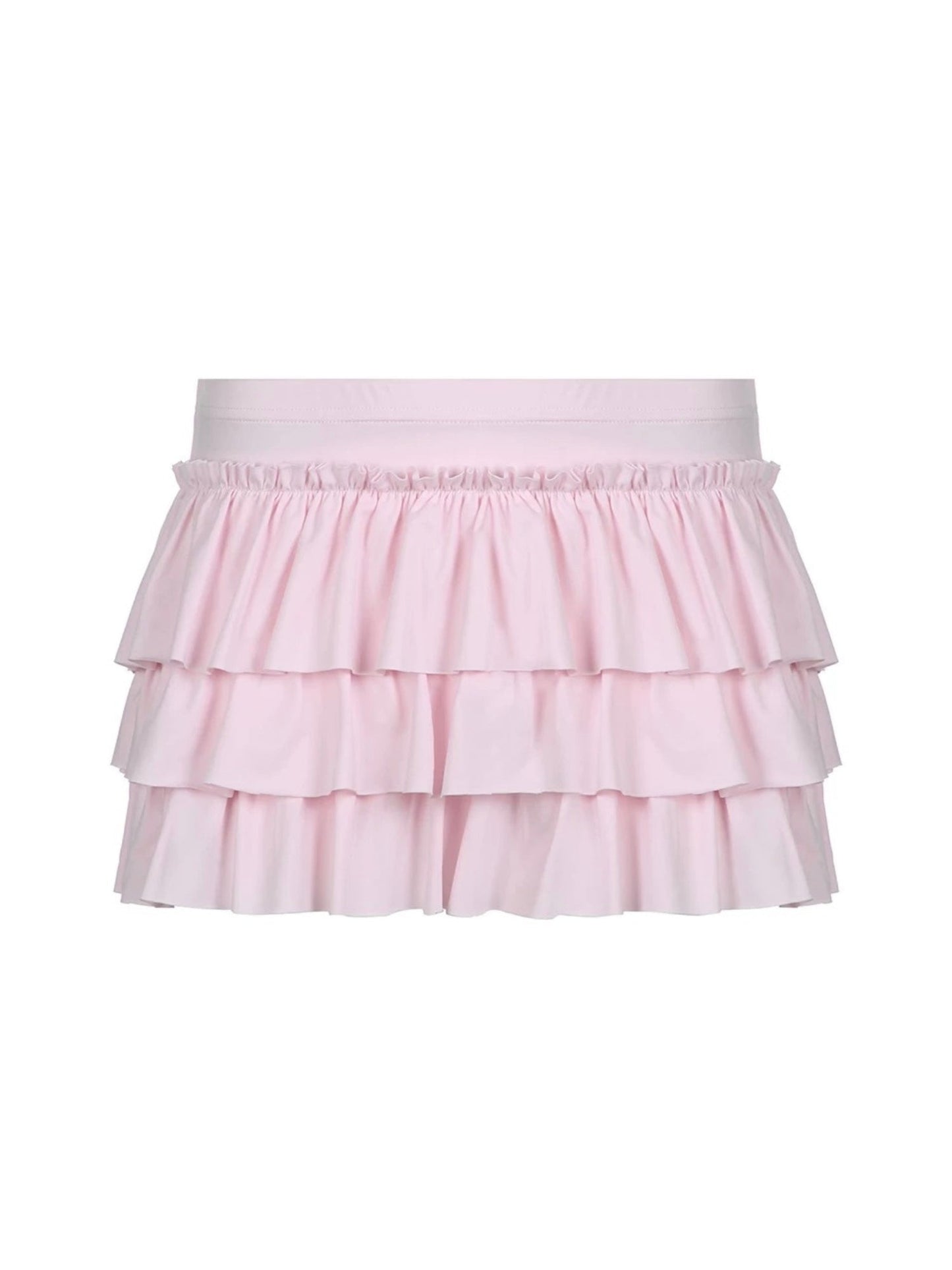 'Deserts' Coquette Ribbon Pink Ruffled Mini Skirt AlielNosirrah