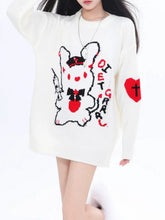 Load image into Gallery viewer, &#39;Diet Rabbit&#39; Kawaii Goth Oversized Sweater AlielNosirrah
