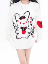 Load image into Gallery viewer, &#39;Diet Rabbit&#39; Kawaii Goth Oversized Sweater AlielNosirrah

