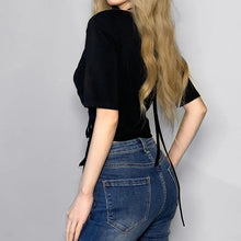 Load image into Gallery viewer, &#39;Division&#39; Drawstring Short Sleeve Top AlielNosirrah
