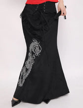 Load image into Gallery viewer, &#39;Dragon Girl&#39; Dark Fish Tail Dragon Midi Dress AlielNosirrah
