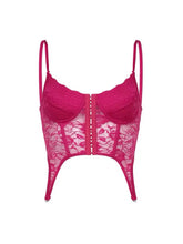 Load image into Gallery viewer, &#39;DragonFruit&#39; Pink Lace Barbiecore Cami Top AlielNosirrah
