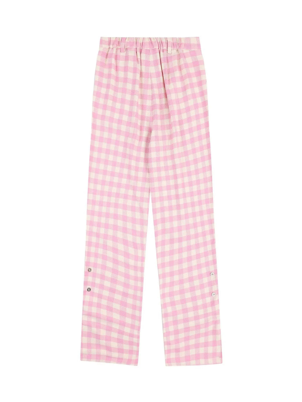 'Dream House' Barbie Checked Oversized Pink Pants AlielNosirrah