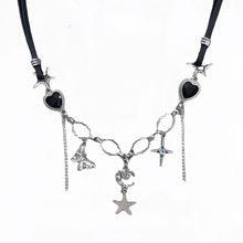 Load image into Gallery viewer, &#39;Dream Land&#39; Punk Y2k Pendants Moon Star Necklace AlielNosirrah
