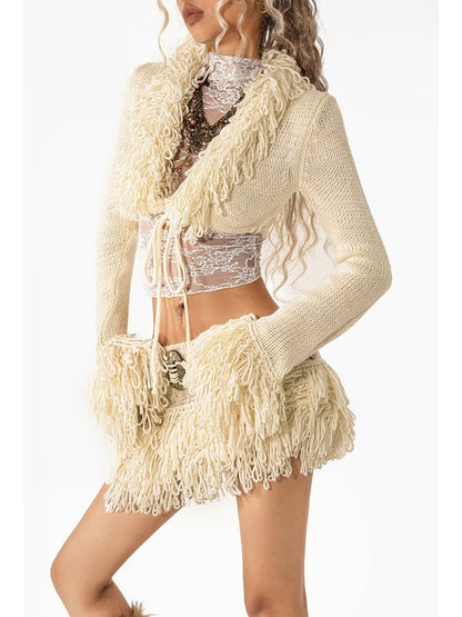 ’Shepherd' Boho Style Fur Shirts & Skirts 2 Pcs Set (Copy) AlielNosirrah