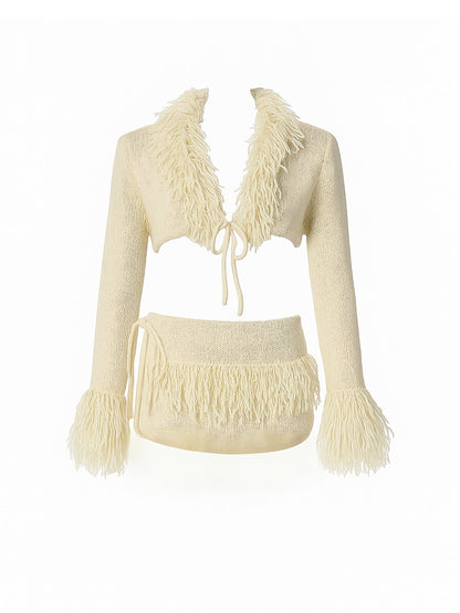 ’Shepherd' Boho Style Fur Shirts & Skirts 2 Pcs Set (Copy) AlielNosirrah