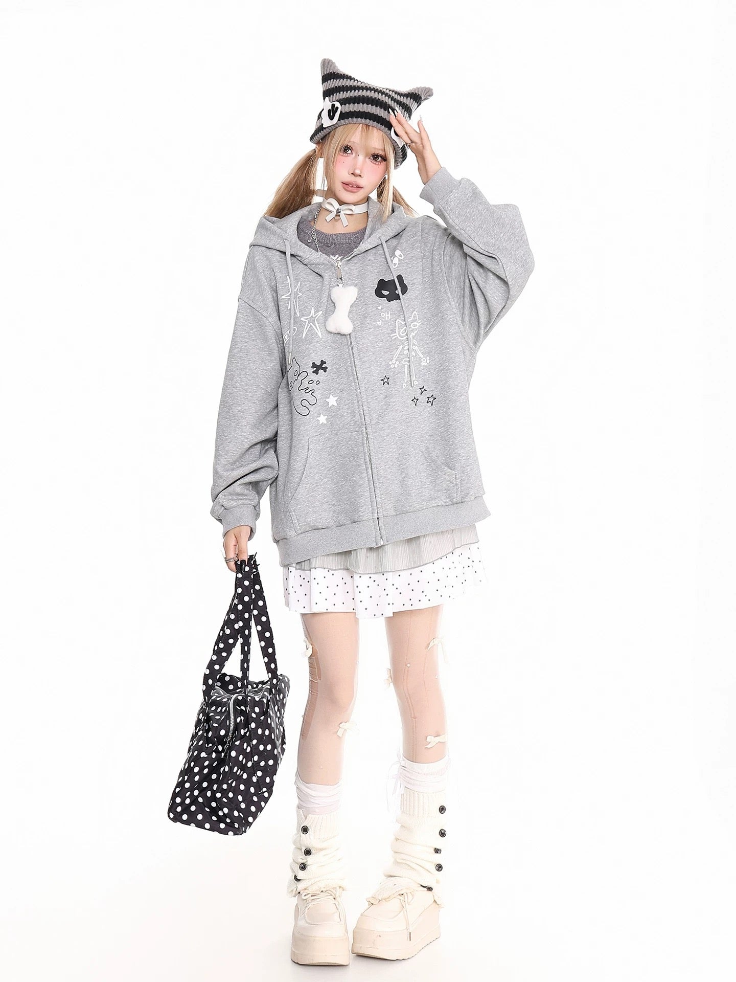 'Naughty Me' Kawaii Streetstyle Cat Ears Ribbon Sweater AlielNosirrah