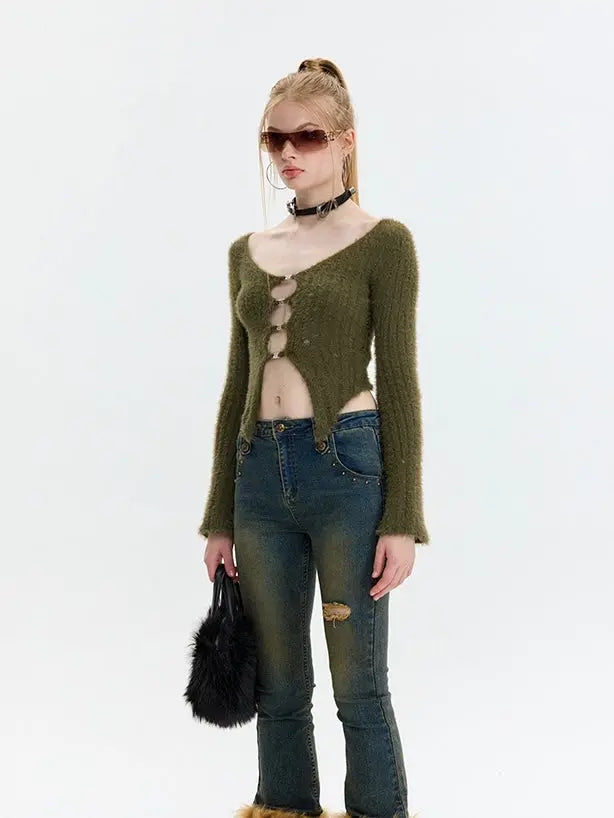 'Exquisite Lady' Y2K Vegan Mink Hot Girl Sweater AlielNosirrah